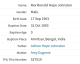 17 Sep 1903 Ancestry record of birth for Rex Ronald Hope Johnston