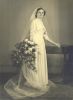 16 Dec 1950 Kathleen Hall as bride with bouquet