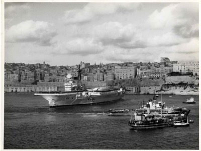  HMS Victorious in Grand Harbour, Valetta, Malta 28-Nov-1959 