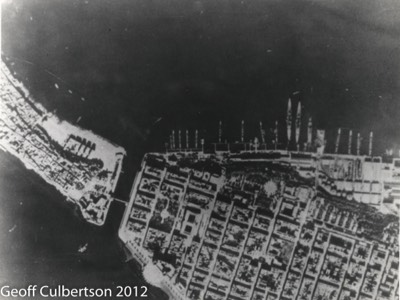  Aerial reconnaisance photo of Tarranto before bombing raid on 11-Nov-1940 