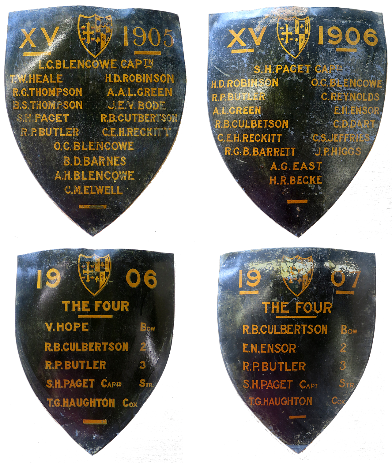1905-07 XV rugby & IV rowing shields