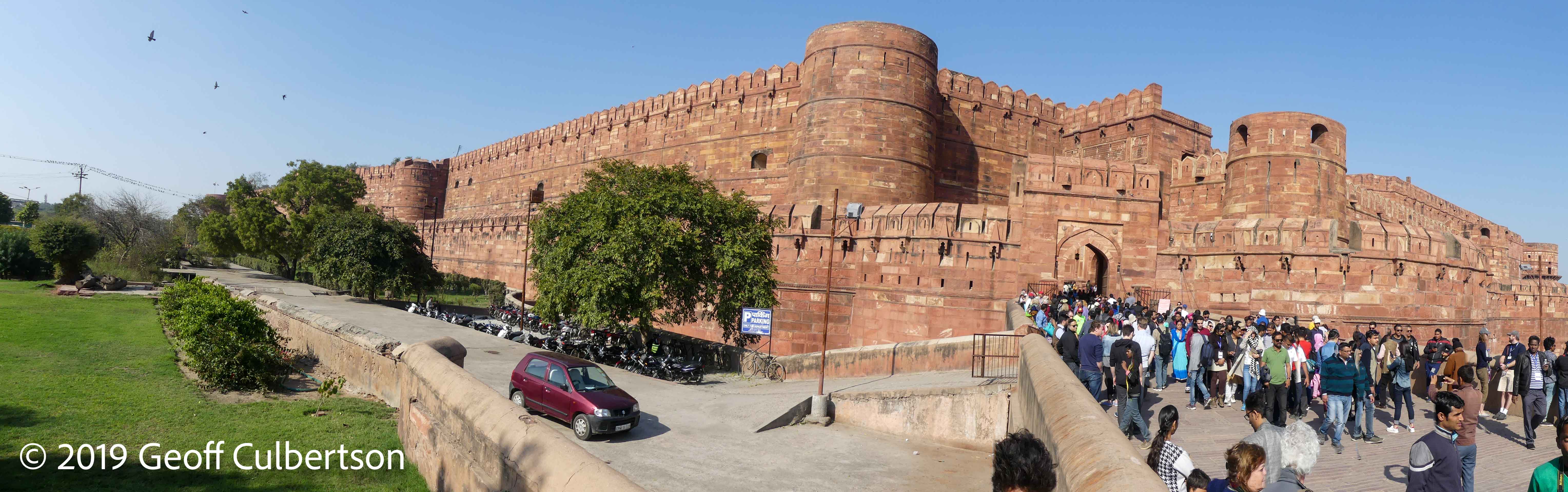 Panorama view of Amar Singh Gate, Agra Fort