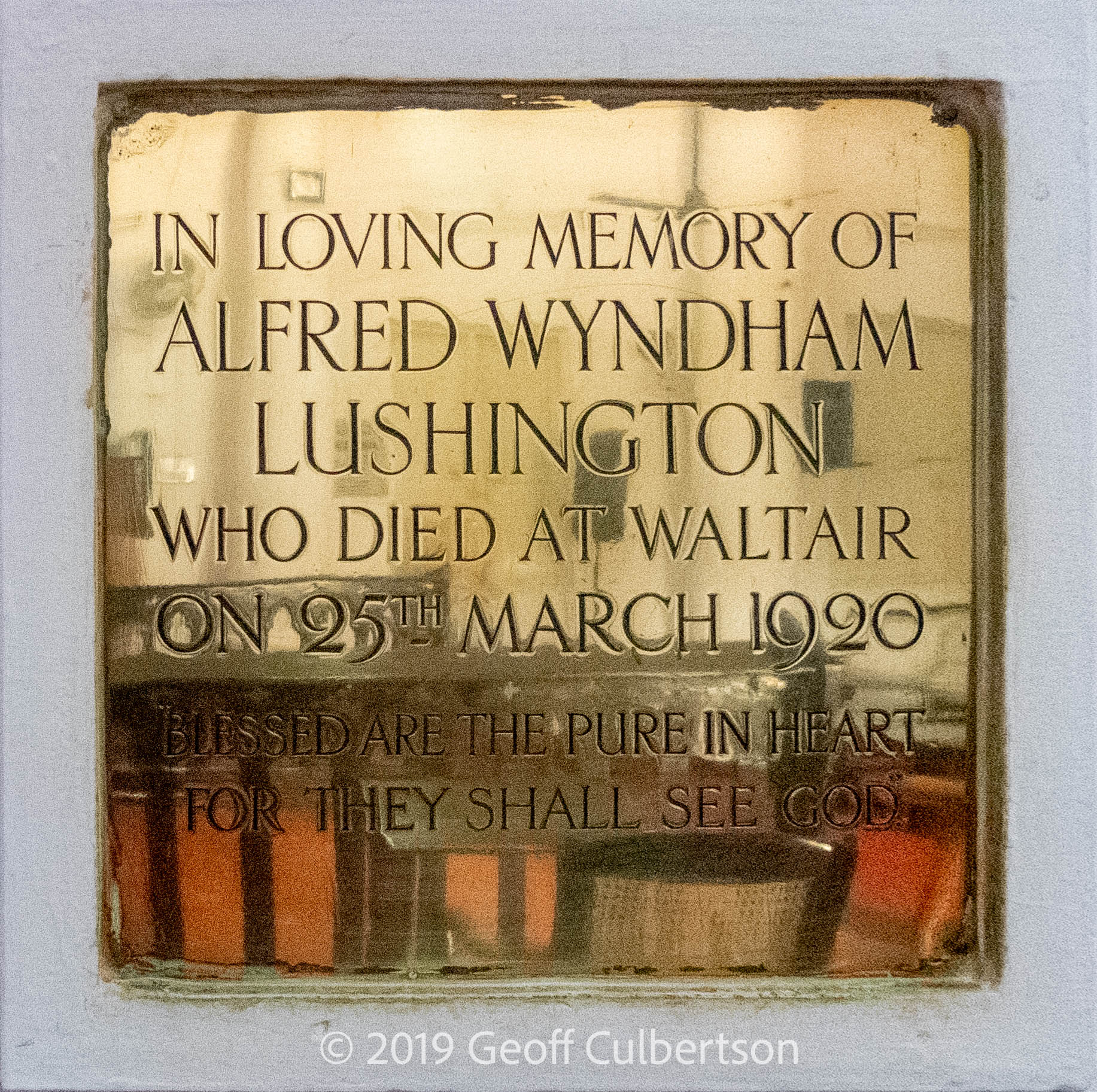 MI - Alfred Wyndham Lushington died 25-Mar-1920